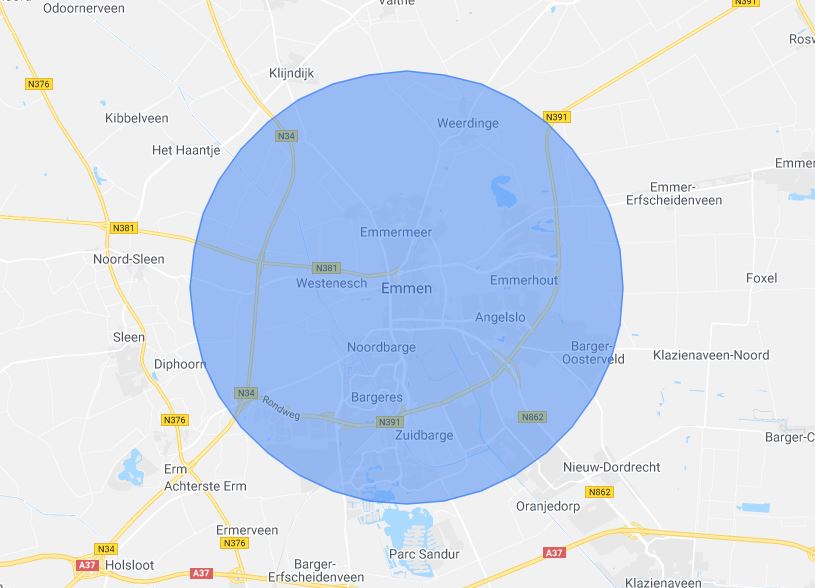 Emmen locatie maps ongediertebestrijders buurt van emmen